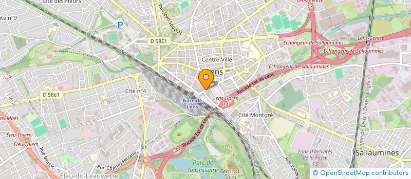 localisation de l'entreprise LENS VOYAGES SARL  LENS