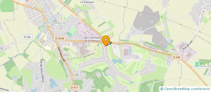 localisation de l'entreprise LENSLOT  MERIGNIES