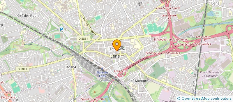 localisation de l'entreprise LENSOISE DE LOCATION AUTOMOBILE à LENS