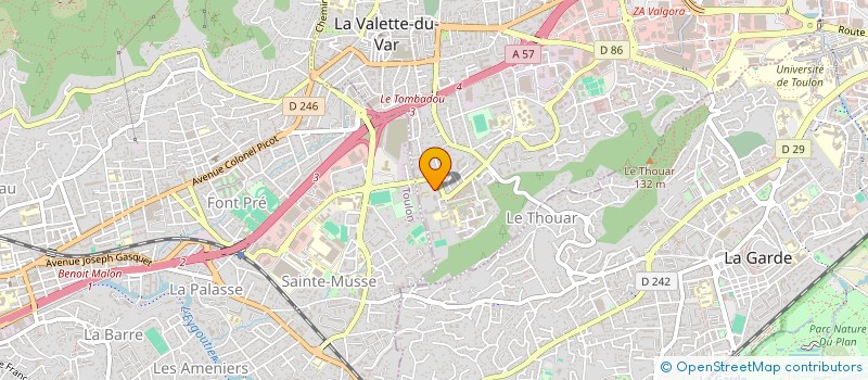 localisation de l'entreprise LENTISQUES ACANTHES  LA VALETTE DU VAR