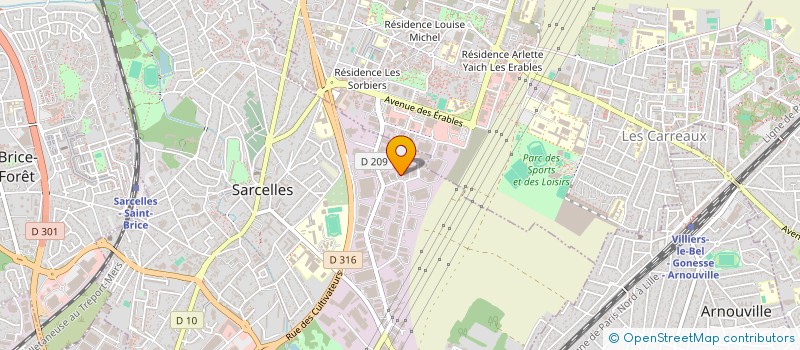 localisation de l'entreprise LENYSON INVEST à SARCELLES