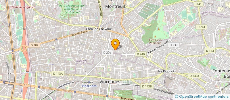 localisation de l'entreprise LEO ROZANTALIS & CIE. ECOLE SUPER INFORM à MONTREUIL