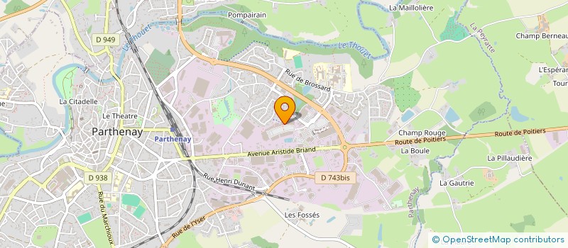 localisation de l'entreprise LEOCASH à PARTHENAY