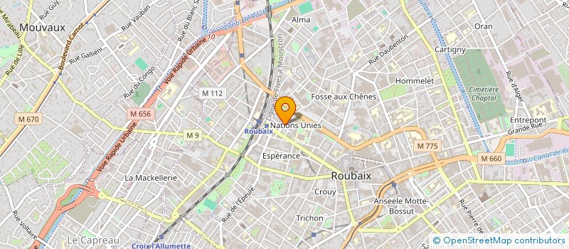 localisation de l'entreprise LEOGRANDE ALUMINUIM à ROUBAIX