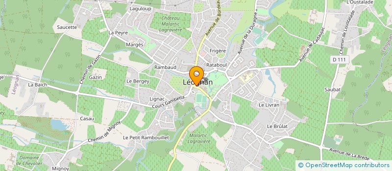 localisation de l'entreprise LEOGYM à LEOGNAN