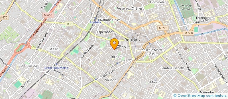 localisation de l'entreprise LEOH TRANSPORT à ROUBAIX