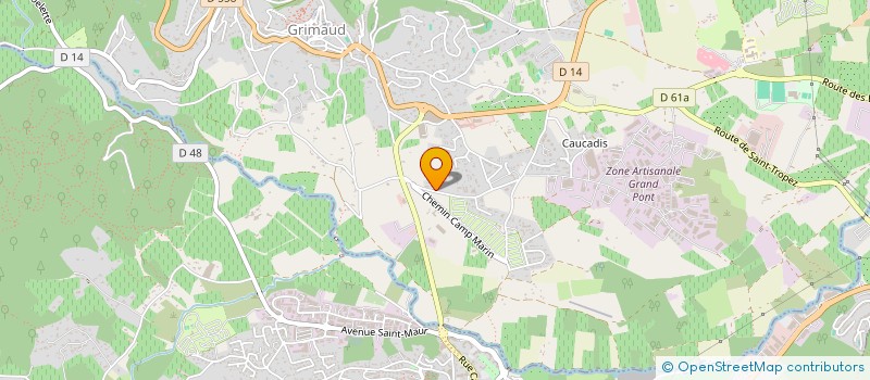 localisation de l'entreprise LEOMAR à GRIMAUD