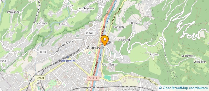 localisation de l'entreprise LEON  ALBERTVILLE