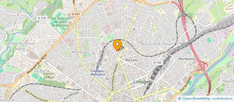 localisation de l'entreprise LEON BARENNES à LIMOGES