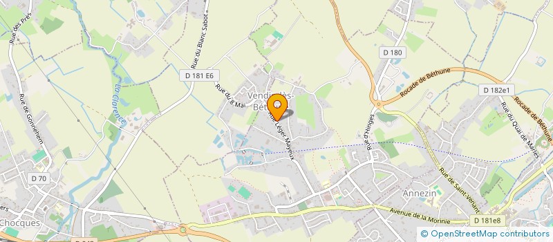 localisation de l'entreprise LEON GRAUX à VENDIN-LES-BETHUNE