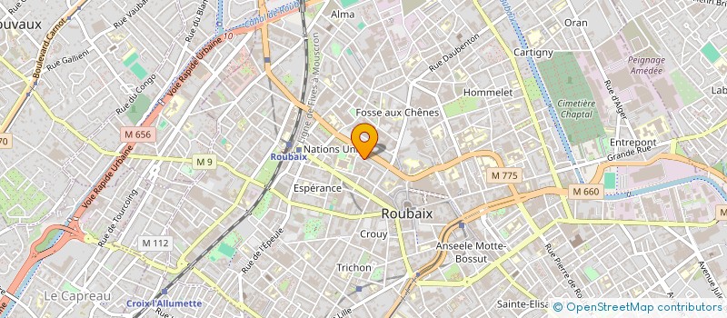 localisation de l'entreprise LEONAKH PRODUCTION  ROUBAIX