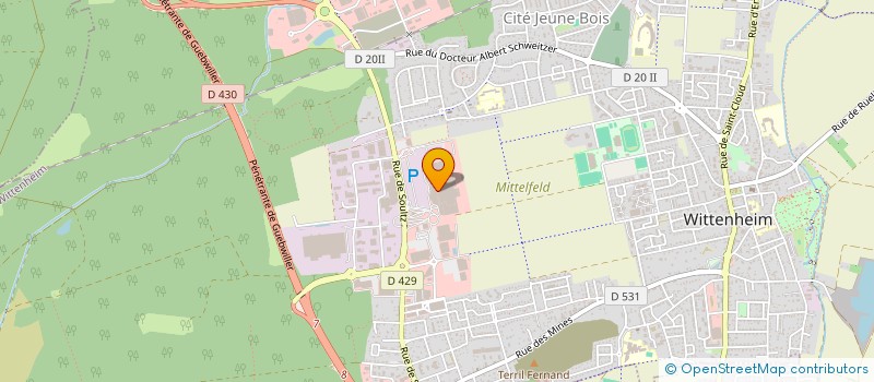 localisation de l'entreprise LEONALIS  WITTENHEIM