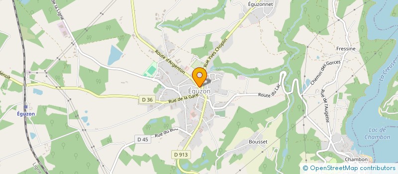 localisation de l'entreprise LEONARD DECORATION à EGUZON-CHANTOME