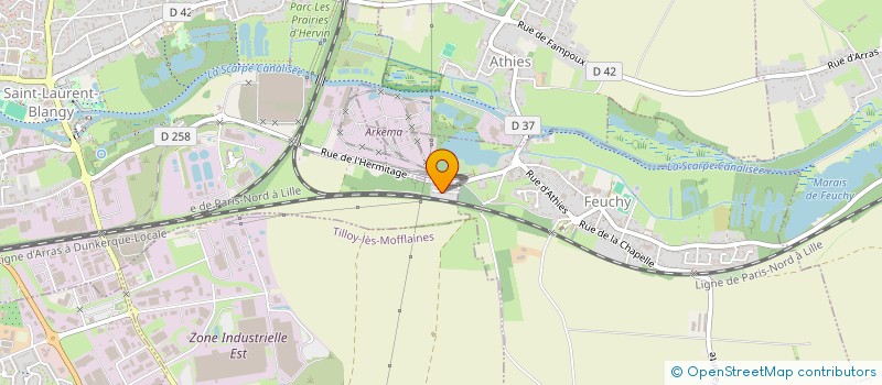 localisation de l'entreprise LEONARD DUBOIS LOCATION  SAINT-LAURENT-BLANGY