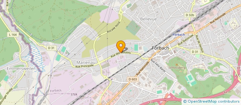 localisation de l'entreprise LEONHARD ACIERS SPECIAUX à FORBACH
