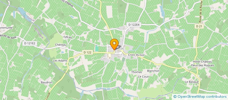 localisation de l'entreprise LEONIE PRAX à LUSSAC