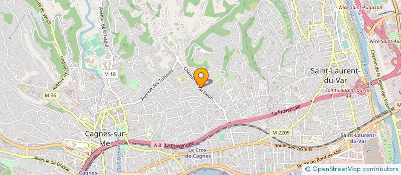 localisation de l'entreprise LEONNARD A.D. à CAGNES-SUR-MER