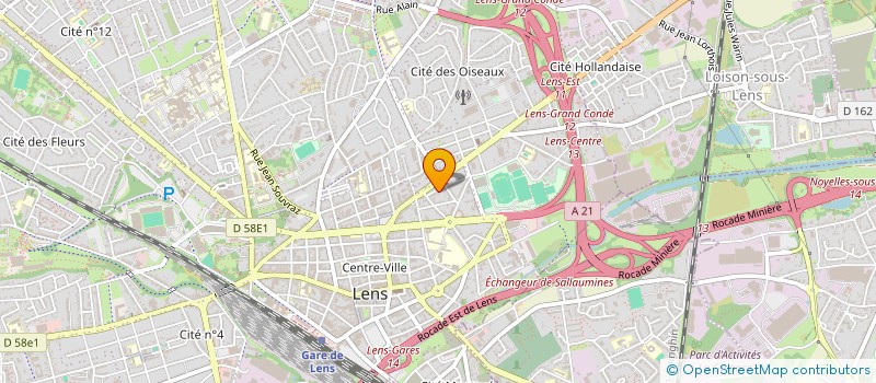 localisation de l'entreprise LEONORE  LENS