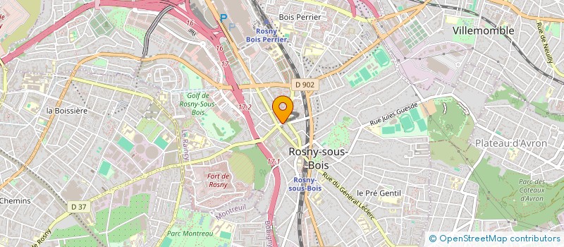 localisation de l'entreprise LEOROSNY à ROSNY-SOUS-BOIS