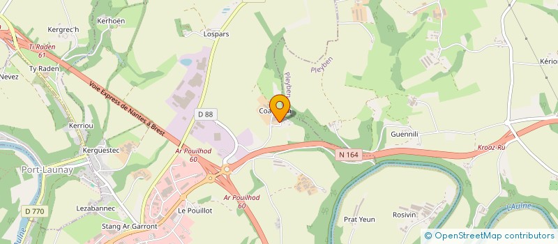 localisation de l'entreprise LEOSTIC ENERGIES à CHATEAULIN