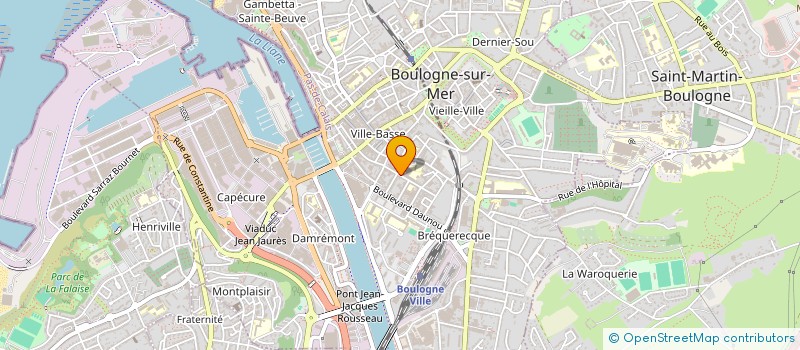 localisation de l'entreprise LEPARREE LEGROS à BOULOGNE SUR MER