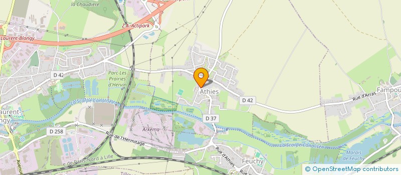 localisation de l'entreprise LEPRETRE ENERGIES  DAINVILLE