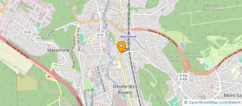 localisation de l'entreprise LEPRETRE PEINTURE  DEVILLE-LES-ROUEN