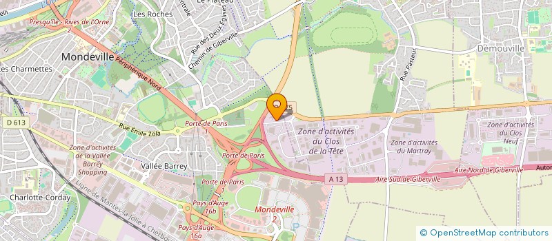 localisation de l'entreprise LEQUERTIER CAEN à MONDEVILLE