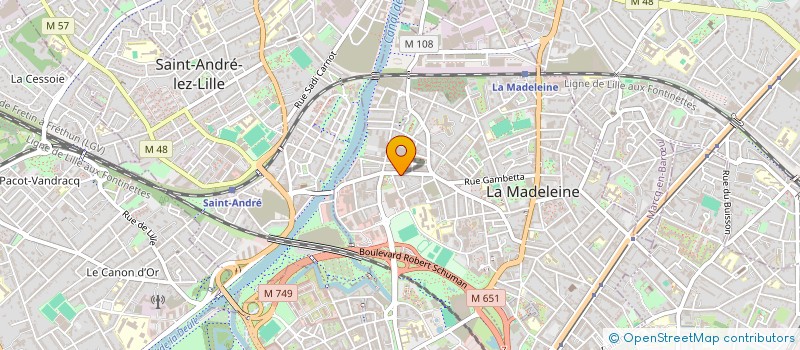 localisation de l'entreprise LERAUT BECQUAERT à LA MADELEINE