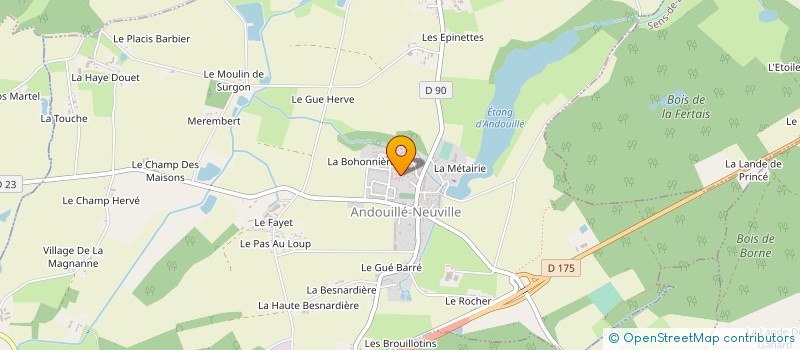 localisation de l'entreprise LERAY  ANDOUILLE-NEUVILLE