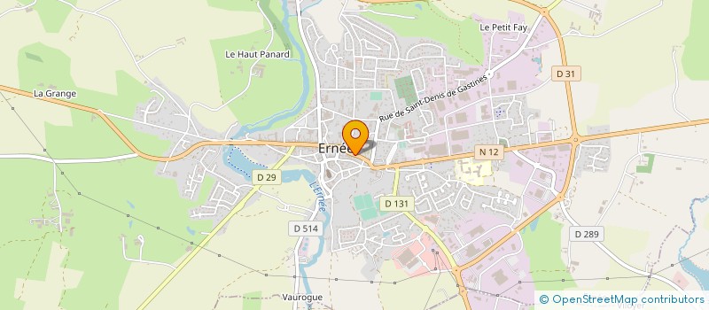 localisation de l'entreprise LERAY DANY à ERNEE