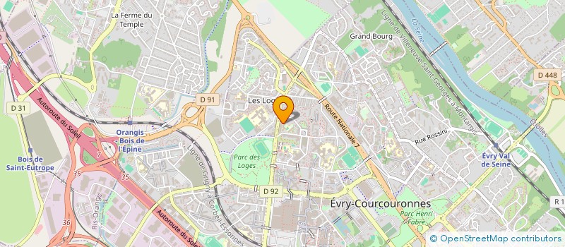 localisation de l'entreprise LERENOV à EVRY-COURCOURONNES