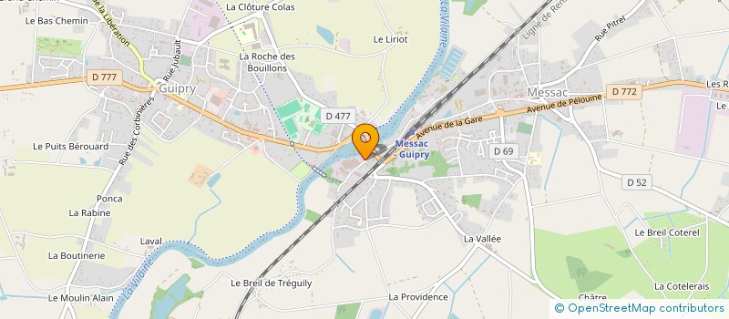 localisation de l'entreprise LEROUX-CHEVRIER  GUIPRY-MESSAC