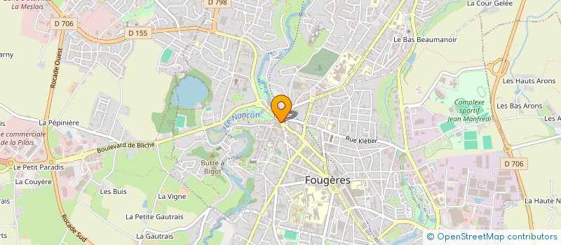 localisation de l'entreprise LEROUX FINANCE à FOUGERES