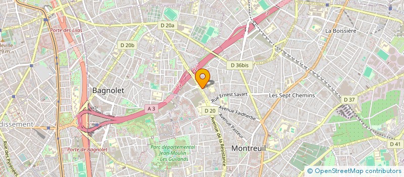 localisation de l'entreprise LEROY PAUL à MONTREUIL