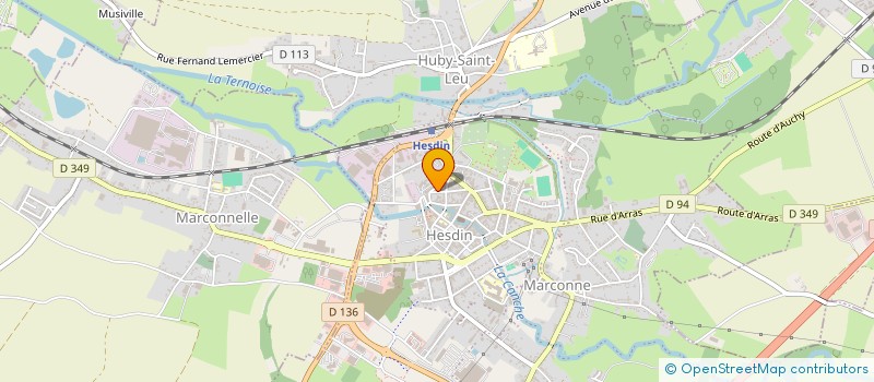localisation de l'entreprise LEROY-PEYRON  HESDIN