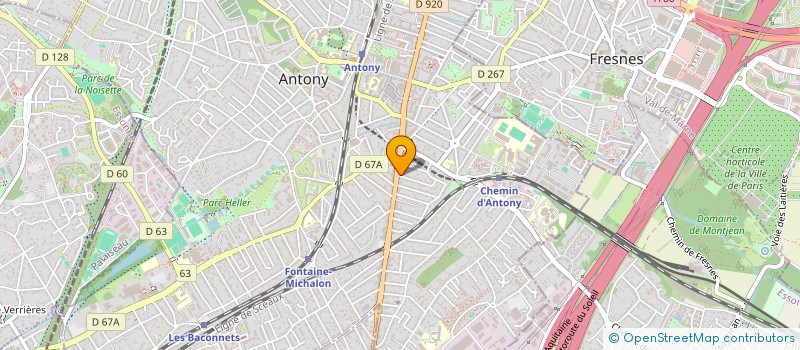 localisation de l'entreprise LEROY PODOLOGIE à ANTONY