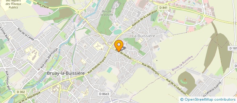 localisation de l'entreprise LEROY RENOV ENERGIE à BRUAY LA BUISSIERE