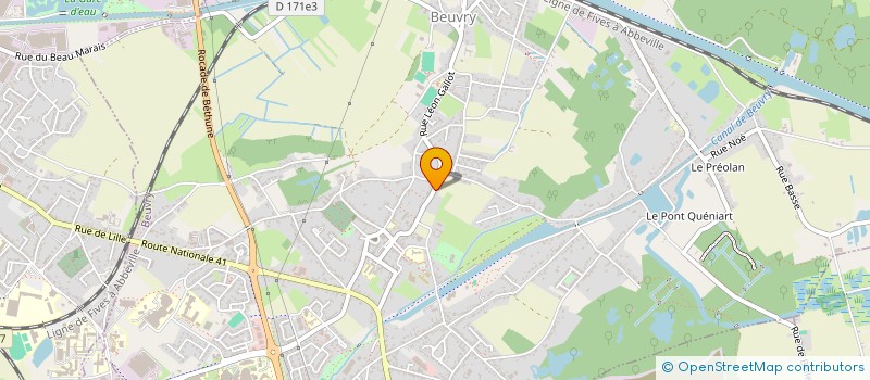 localisation de l'entreprise LERTAL  BEUVRY