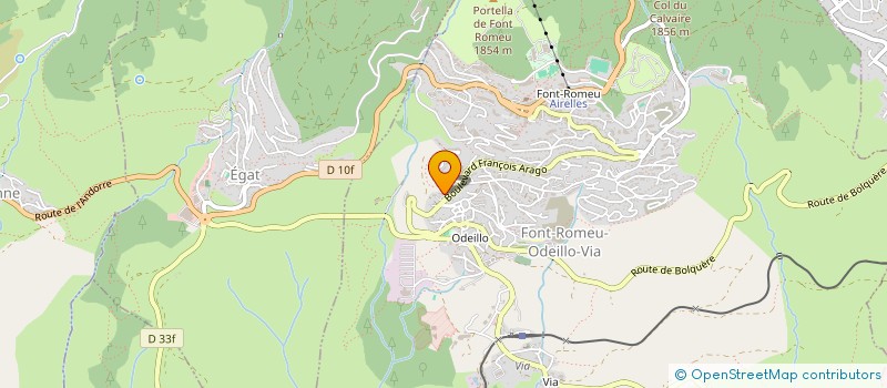 localisation de l'entreprise LES 100 CIELS  FONT-ROMEU-ODEILLO-VIA