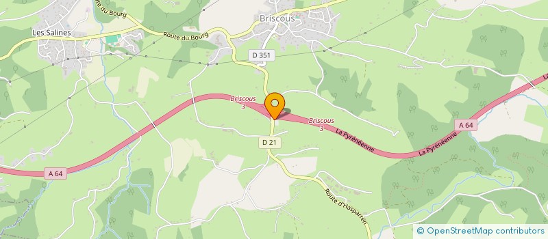 localisation de l'entreprise LES 100 KM DU PAYS BASQUE  LA BASTIDE-CLAIRENCE