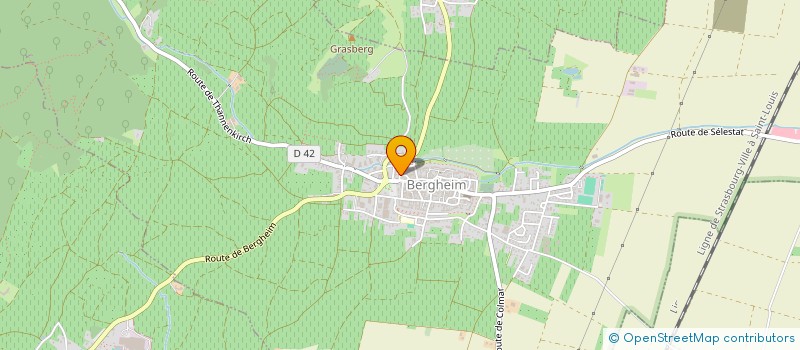 localisation de l'entreprise LES 100 MARCHES  BERGHEIM