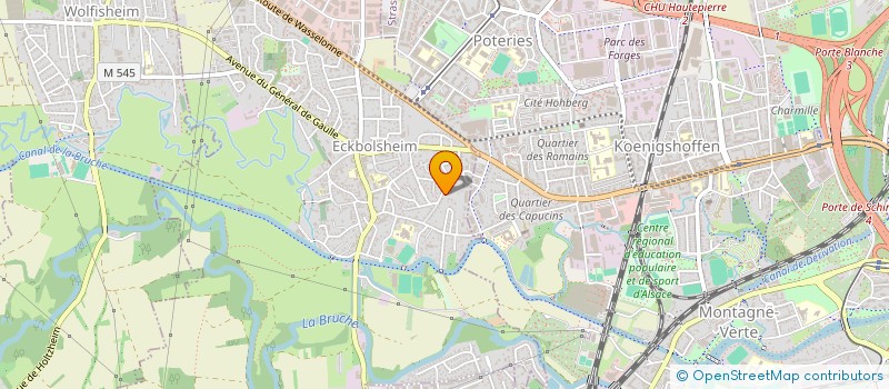 localisation de l'entreprise LES 100 NYMPHEAS  ECKBOLSHEIM