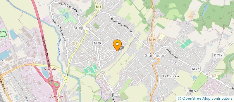 localisation de l'entreprise LES 100 PAS  BRUGUIERES