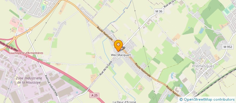localisation de l'entreprise LES 1000 ET UN LOISIRS à LA CHAPELLE-D'ARMENTIERES