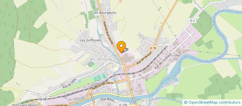 localisation de l'entreprise LES 1000 VOLETS  ARC-LES-GRAY