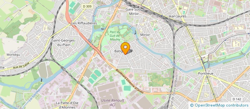 localisation de l'entreprise LES 1001 PATTES HORIZONS  LE MANS