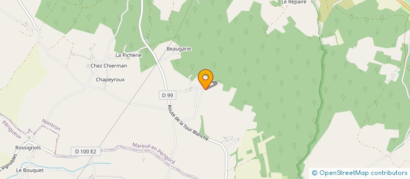 localisation de l'entreprise LES 16 - 24 AU RAID  MAREUIL EN PERIGORD