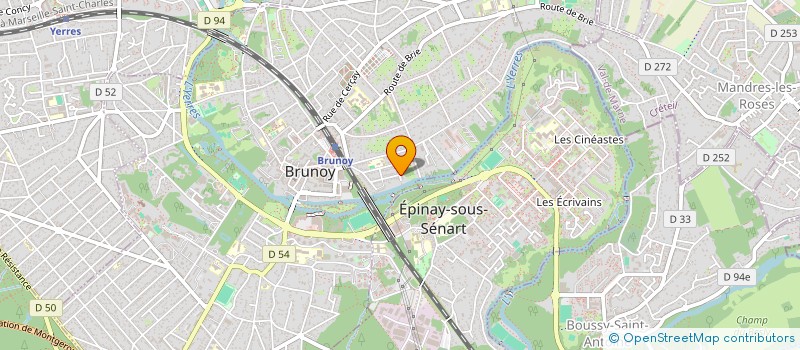 localisation de l'entreprise LES 184  ASSOCIATION DES MEMBRES DE LA CONVENTION CITOYENNE SUR LA FIN DE VIE  BRUNOY