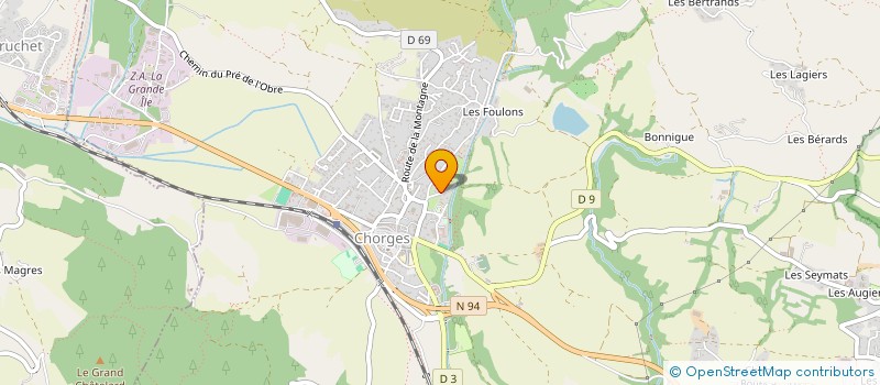 localisation de l'entreprise LES 2 A à CHORGES
